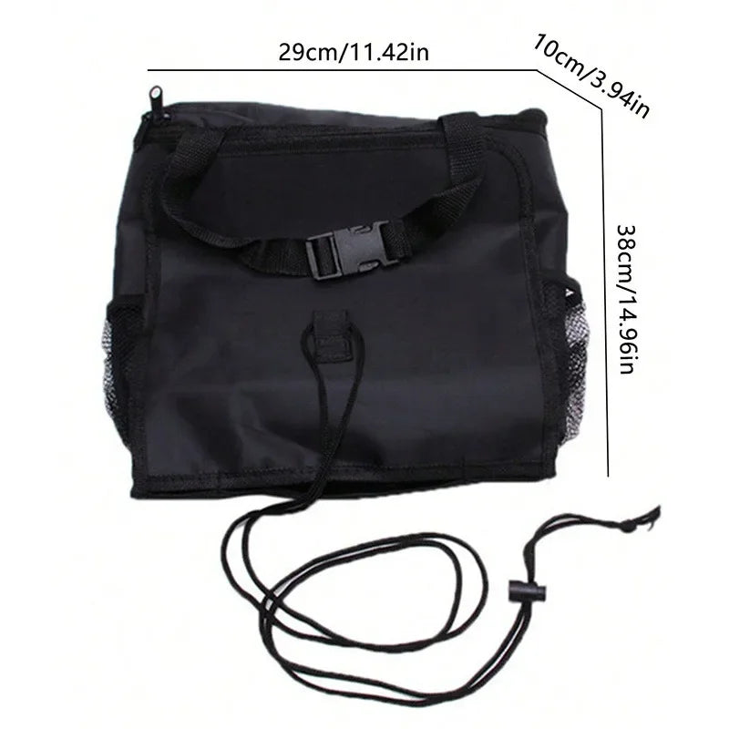 Auto Seat Back Multi-Pocket Ice Pack Bag Hanging Organizer Collector Storage Box Car Interior Accessories Black Stowing Tidying