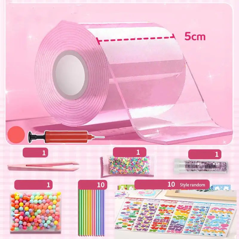 Nano Tape Double Sides Seamless Waterproof Tape Bathroom Toilet Kitchen Sink Gel Sticker DIY Toys Nano Gel Set
