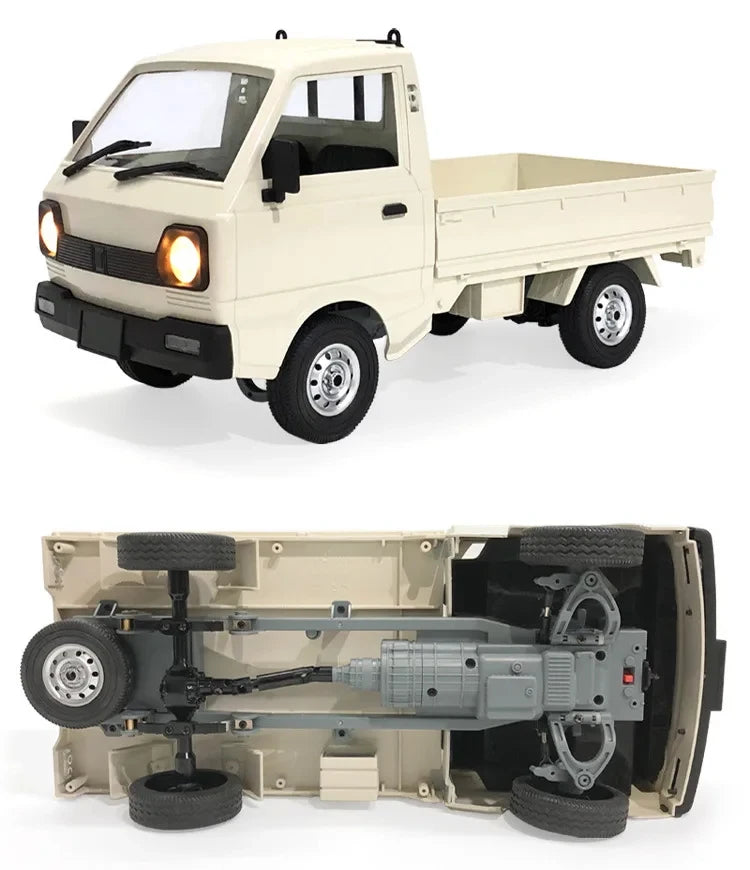 ZWN 1:12/1:16 Retro Rc Car With LED Lights Full-scale Simulation Vehicle Professional 4WD Remote Control Pickup Truck Model Toys