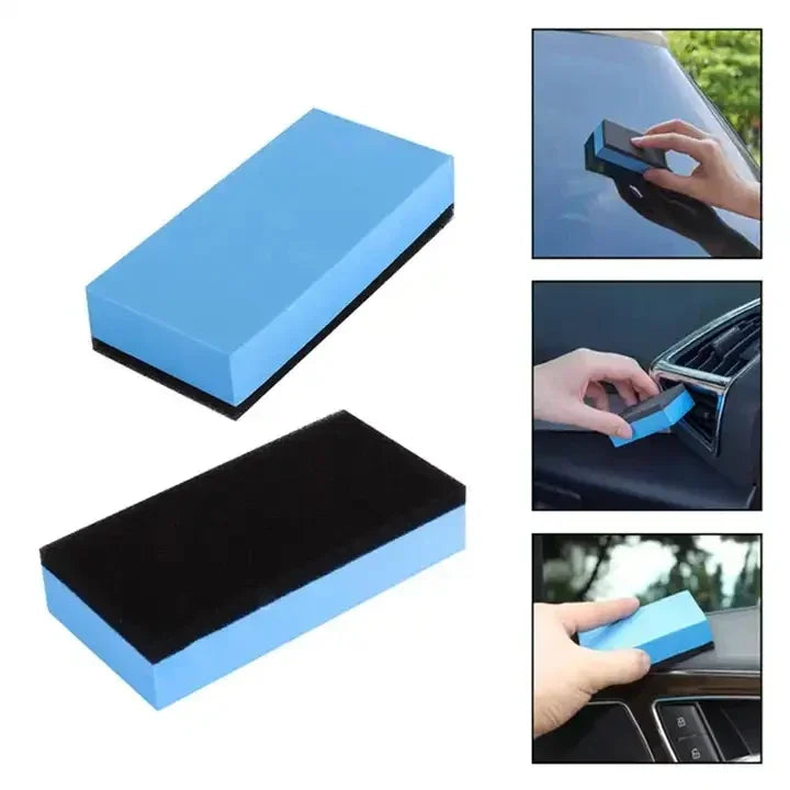 Car Ceramic Coating Sponge Applicator Glass Nano Wax Coat Sponge Wax Polishing Tire Brush Car Cleaning Tool Auto Accessories