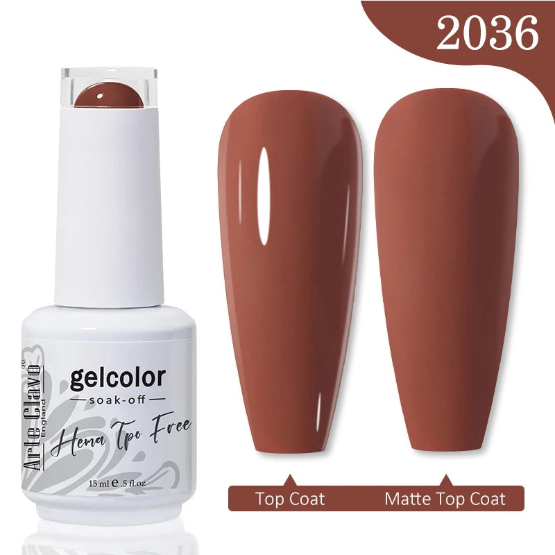 Arte Clavo HEMA TPO FREE Gel Nail Polish Jelly 15ml LED Nail Gel Hybrid Varnish Matt Top Base Coat Nail Art Gellak Primer