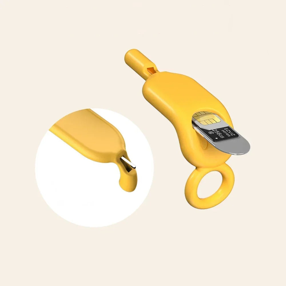 2 IN 1 SIM Card Removal Needle Pin with Protector Holder Anti-Lost Phone SIM Cards Storage Case Tray Ejector Needle Opener