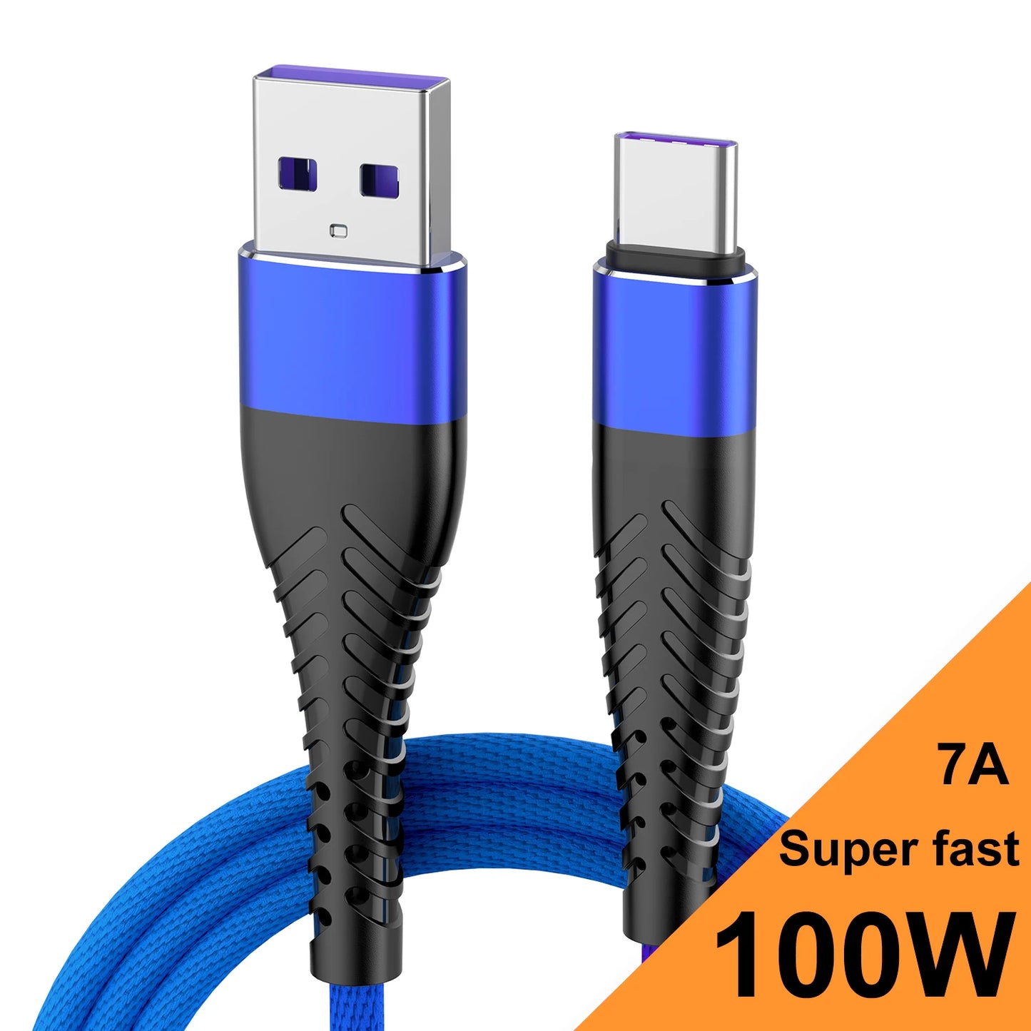 7A 100W USB C Cable Fast Charging Type C Date Cable For Samsung Huawei Xiaomi 12 USB C Phone Charger Cable 0.25m 1m 2m 3m