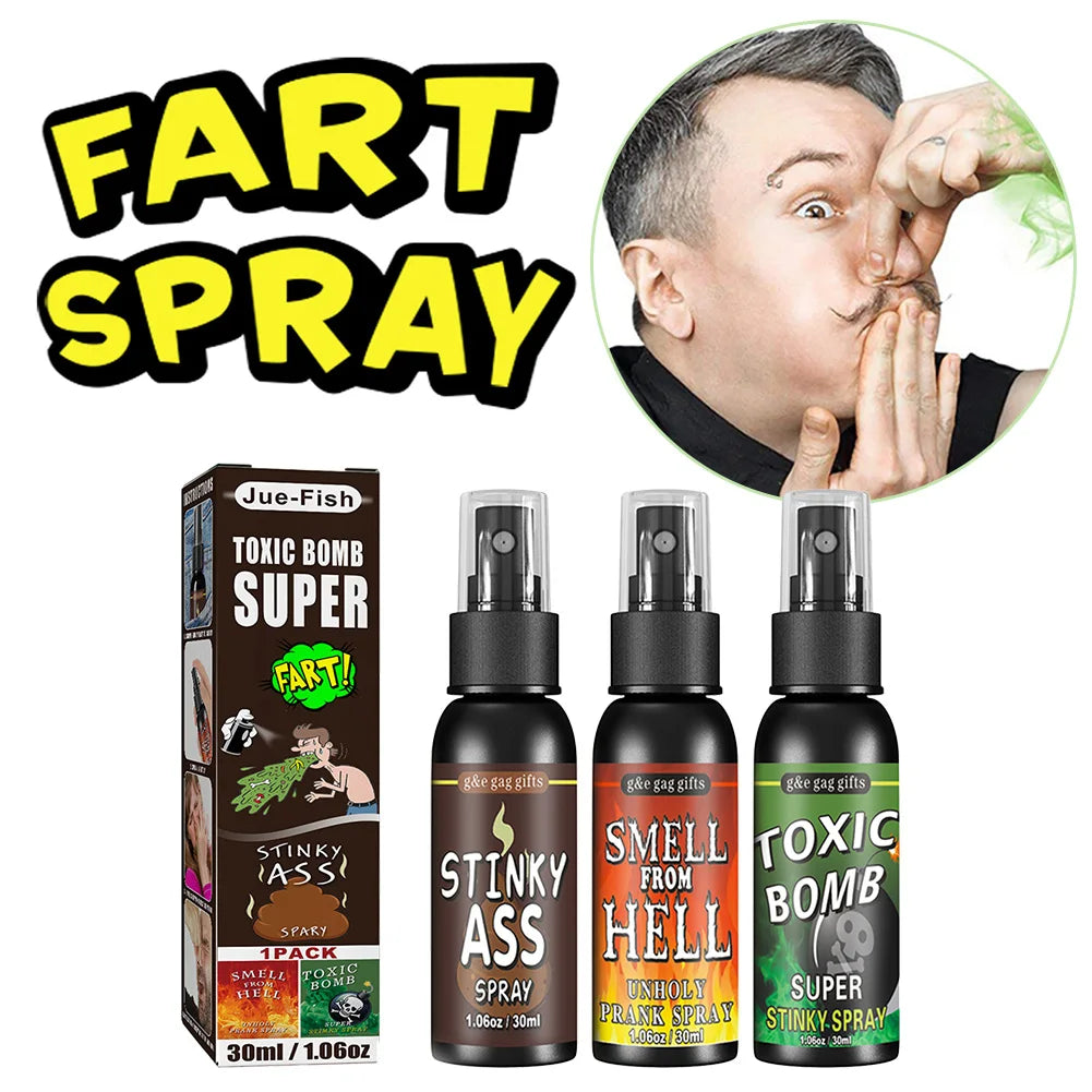 30ml Fart Spray Prank Joke Non Toxic Terrible Smell Spray Plastic Fart Gag Spray Party Supplies Odor Spray Halloween Funny Toys
