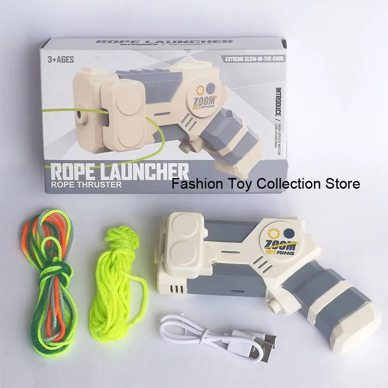 String Rope Glow in The Dark String Rope Launcher Luminous Portable Handheld String Stress Relief Toy For Kids Party Gift