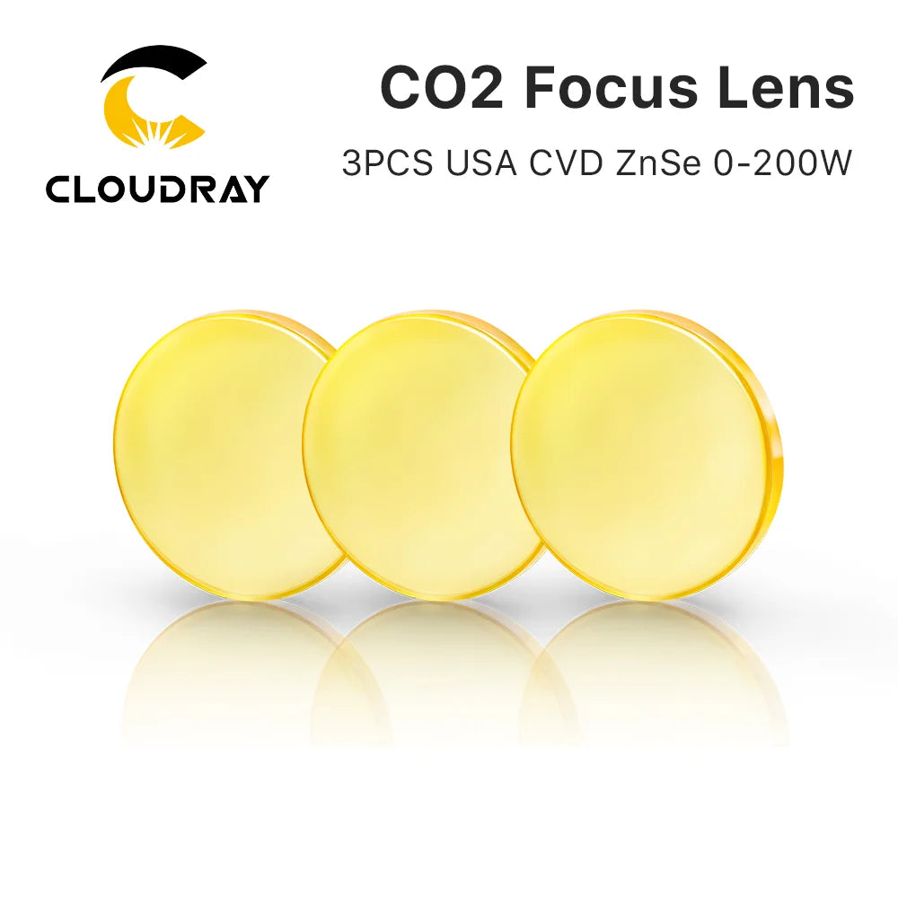 Cloudray 3/5/10PCS USA CVD Focus Lens ZnSe DIA 20mm FL 50.8/63.5mm for 0-200W CO2 Laser Engraving Cutting Machine