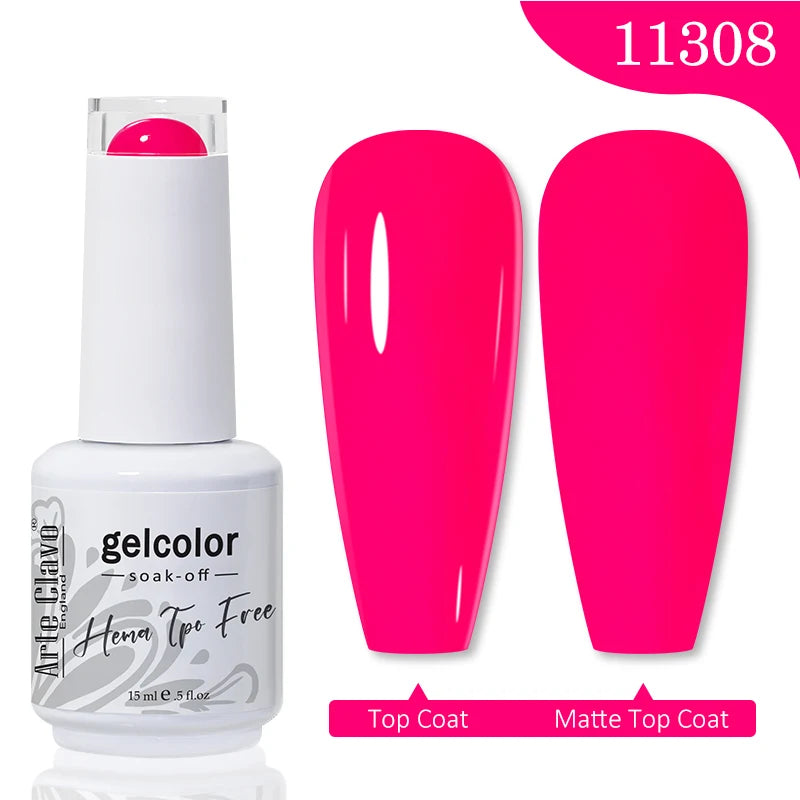 Arte Clavo HEMA TPO FREE Gel Nail Polish Jelly 15ml LED Nail Gel Hybrid Varnish Matt Top Base Coat Nail Art Gellak Primer