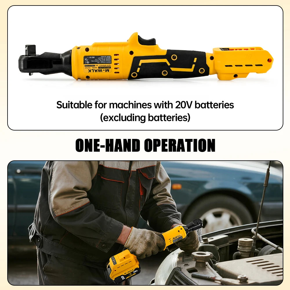 DCF522 Cordless Right Angle Electric Ratchet Wrench Rechargeable Screwdrive Removal Screw Nut Tools For Dewalt 20V Battery Pin