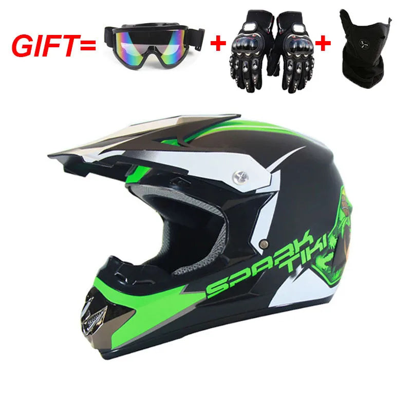 Adult Motocross Dirt Bike Helmet Dirtbike ATV Helmet Unisex Adult Men Women Adjustable Off-Road Motorcycle Helmet