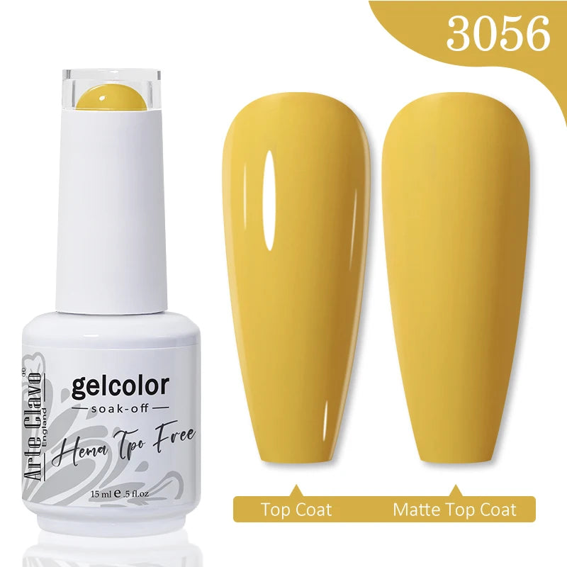 Arte Clavo HEMA TPO FREE Gel Nail Polish Jelly 15ml LED Nail Gel Hybrid Varnish Matt Top Base Coat Nail Art Gellak Primer