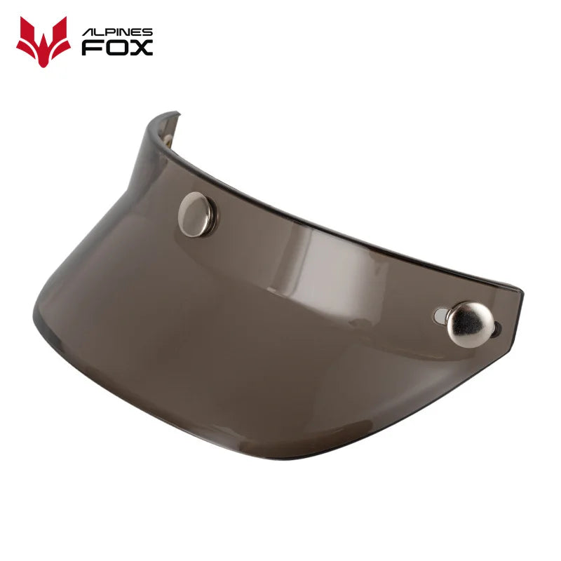 Motorcycle Helmet Sun Shade Protector 3 Snap-Button Retro Open Face Flip Up Down Shield Visor Modified Parts 7.08 X 2.95 In