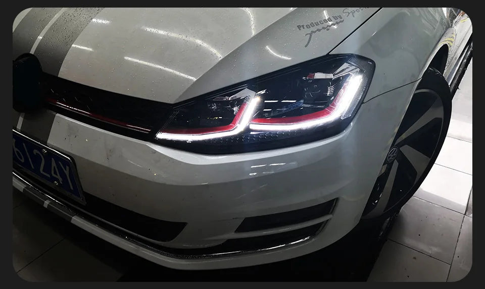 Auto Parts For VW Golf 7 MK7 GTI Headlights 2013-2017 Upgrade golf 7.5 styling LED DRL Dual Projector Car Accesorios Modified