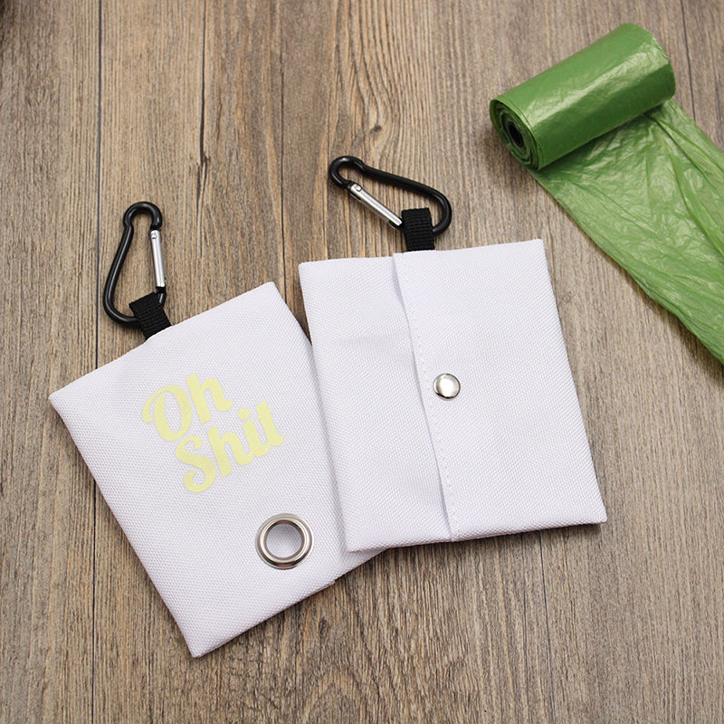 Pet Supplies Canvas Waste Bags Poop Bag Dispenser Portable Pet Poop Bag Holder Outdoor Puppy Kitten Litter Pickup Organizer