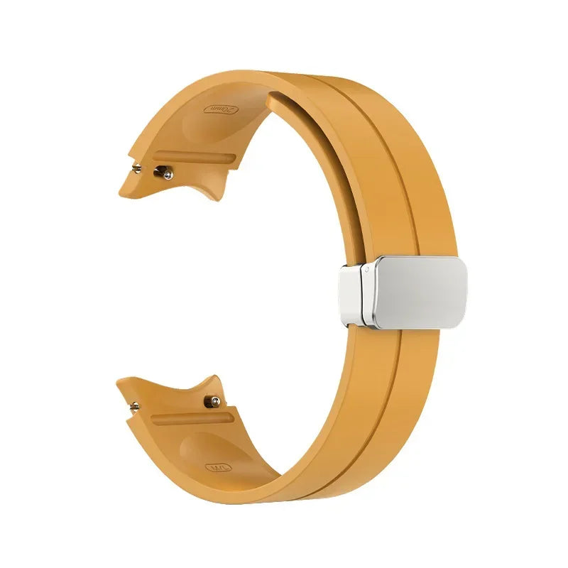 Original Silicone Strap for Samsung Watch 6/5/4 40 44mm 5 Pro 45mm Band Magnetic Buckle Galaxy Watch 4/6Classic 42 43MM 46 47MM