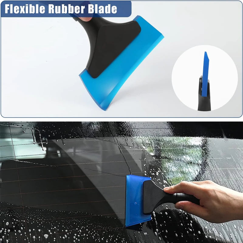 Silicone Scraper for Car Glass Rubber Squeegee Window Tint Tool Glass Water Wiper Mirror Cleaning Water Blade Car Accessories