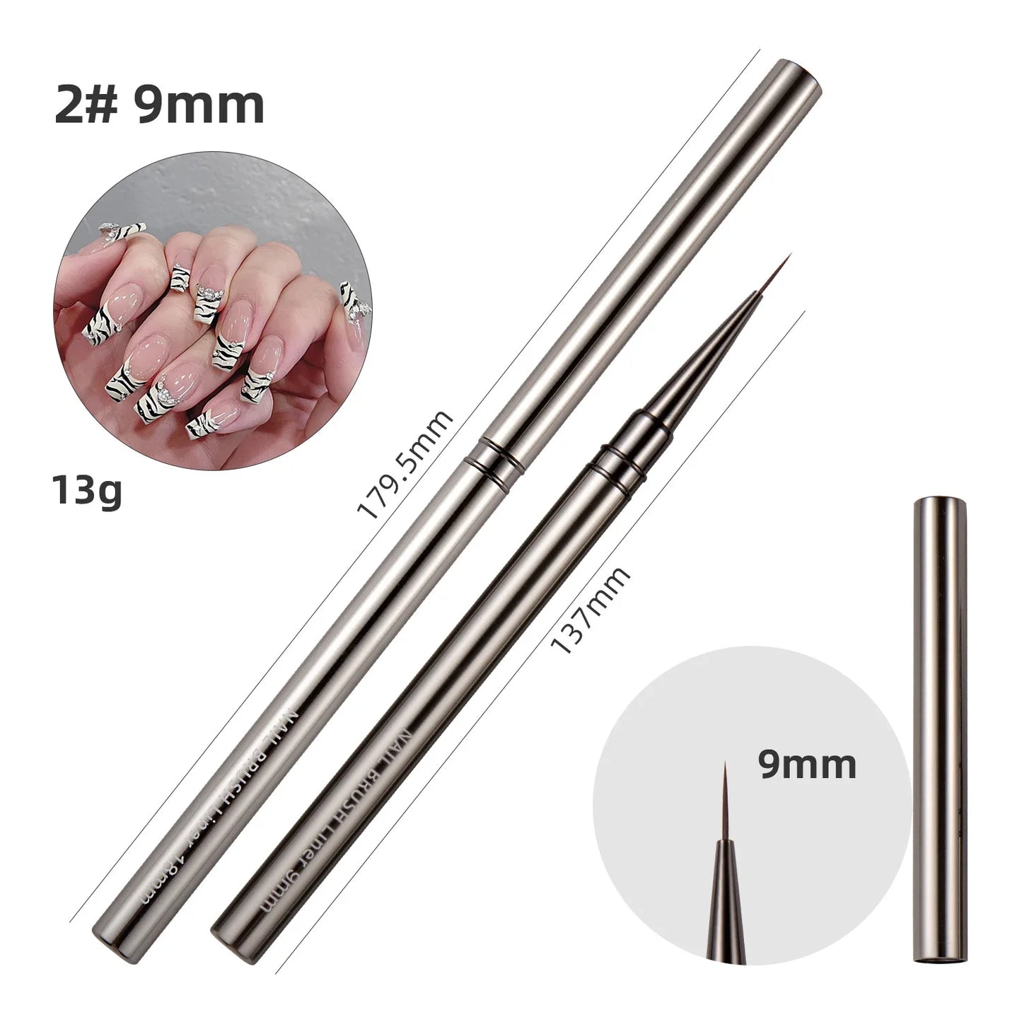 1/2pcs Professionnel Brushes Tools Nail Glue Phototherapy Pen UV Gel Brush Pen Acrylic Nail Art Painting Drawing Brush Manicure