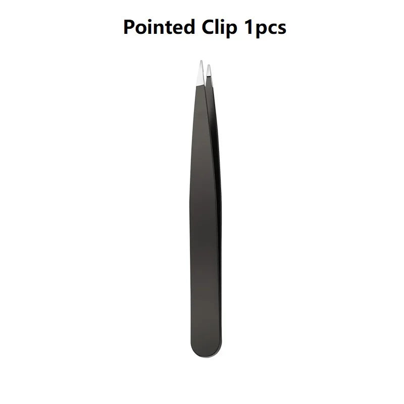 Ouriner Eyebrow Tweezer Colorful Hair Beauty Fine Hairs Puller Stainless Steel Slanted Eye Brow Clips Removal Makeup Tools