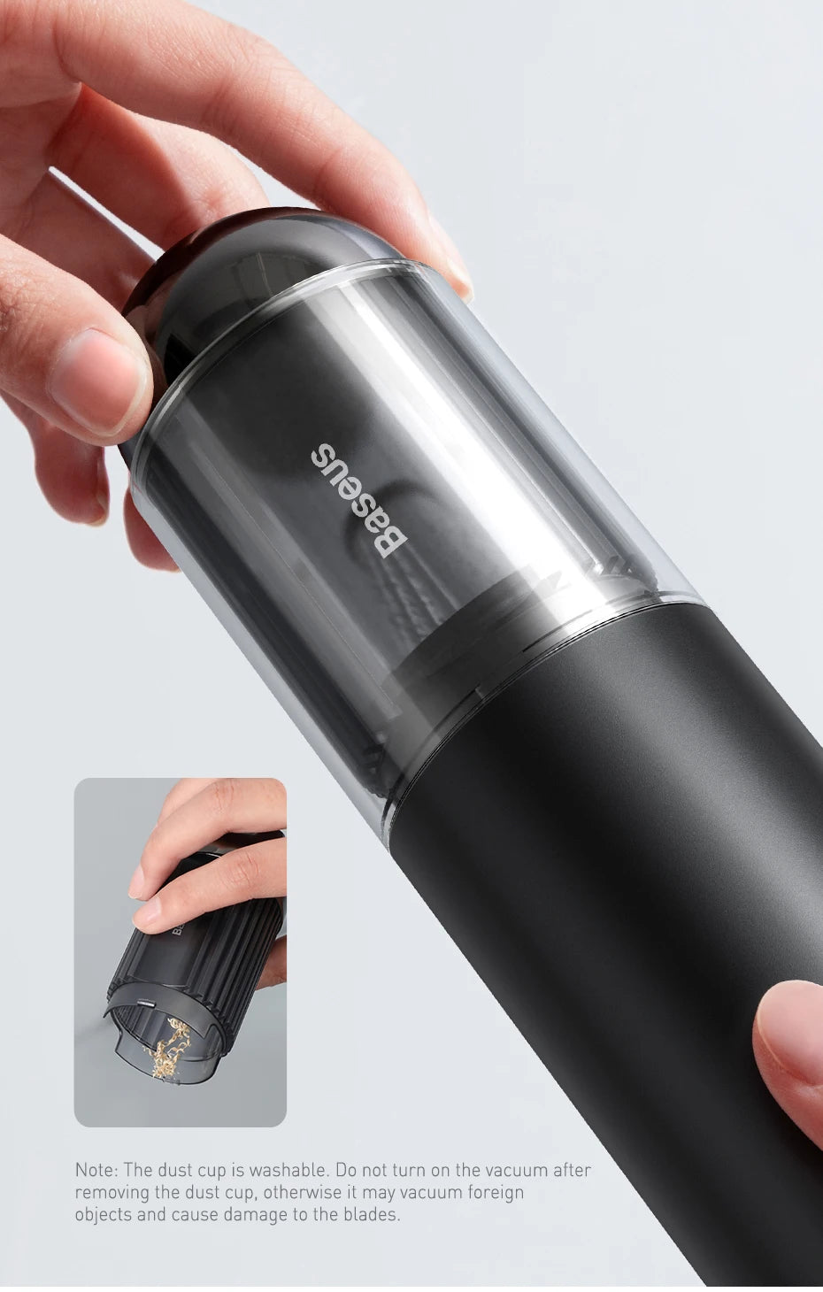 Baseus A3 15000Pa Car Vacuum Cleaner Wireless Cleaner Mini Portable Powerful Auto Vacuum Cleaner Air Blower W LED for Home Car