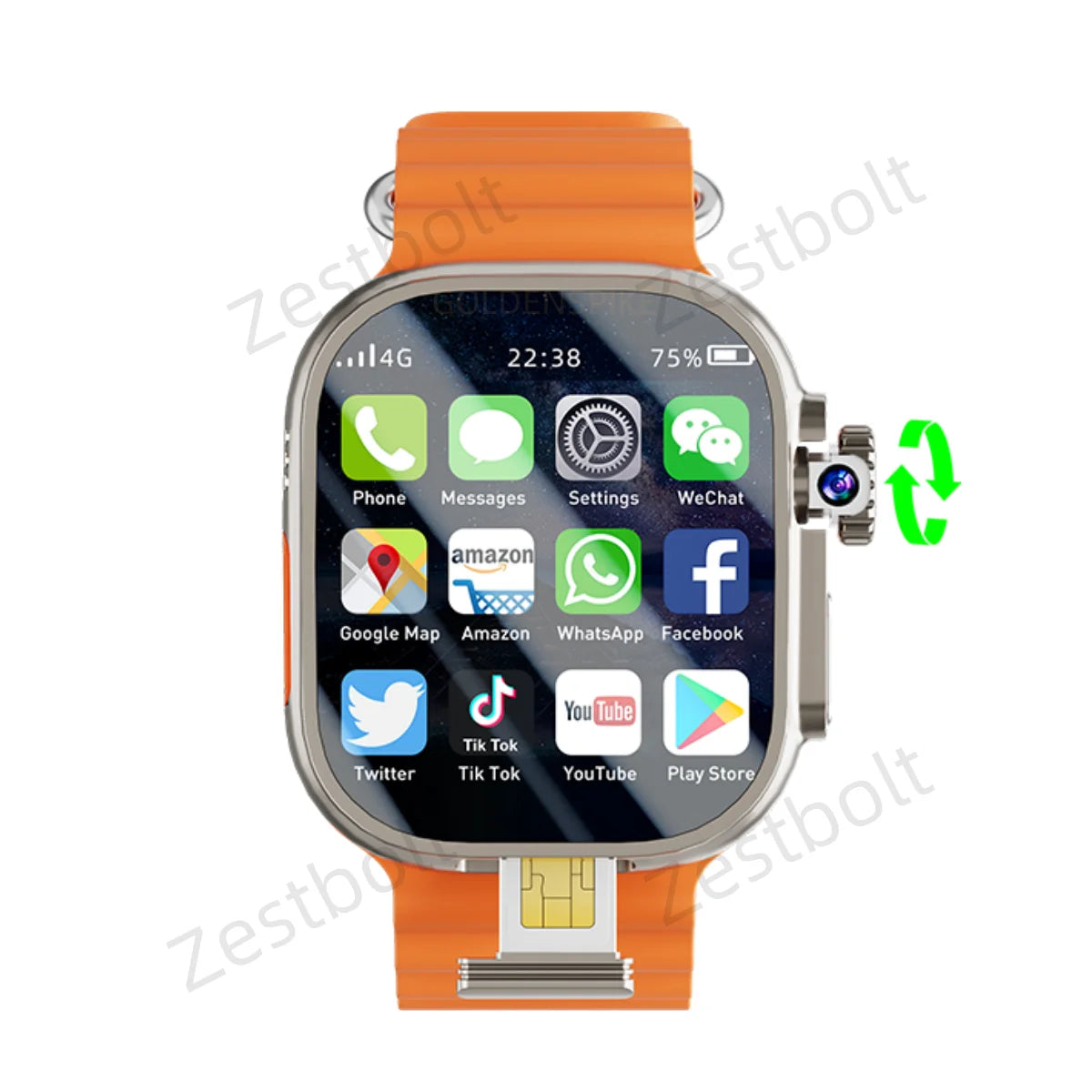 S10 Ultra MAX Smartwatch 2.29inch Amoled Android Smart Watch With 8MP Camera 1280Mah Battery NFC Compass GPS WIFI Global Calling
