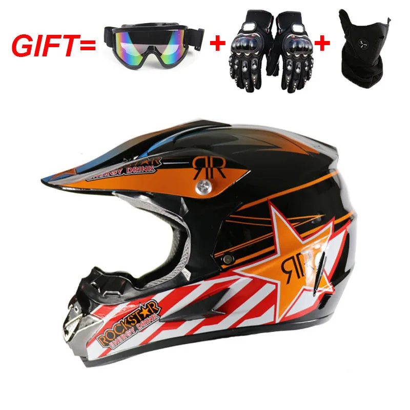 Adult Motocross Dirt Bike Helmet Dirtbike ATV Helmet Unisex Adult Men Women Adjustable Off-Road Motorcycle Helmet