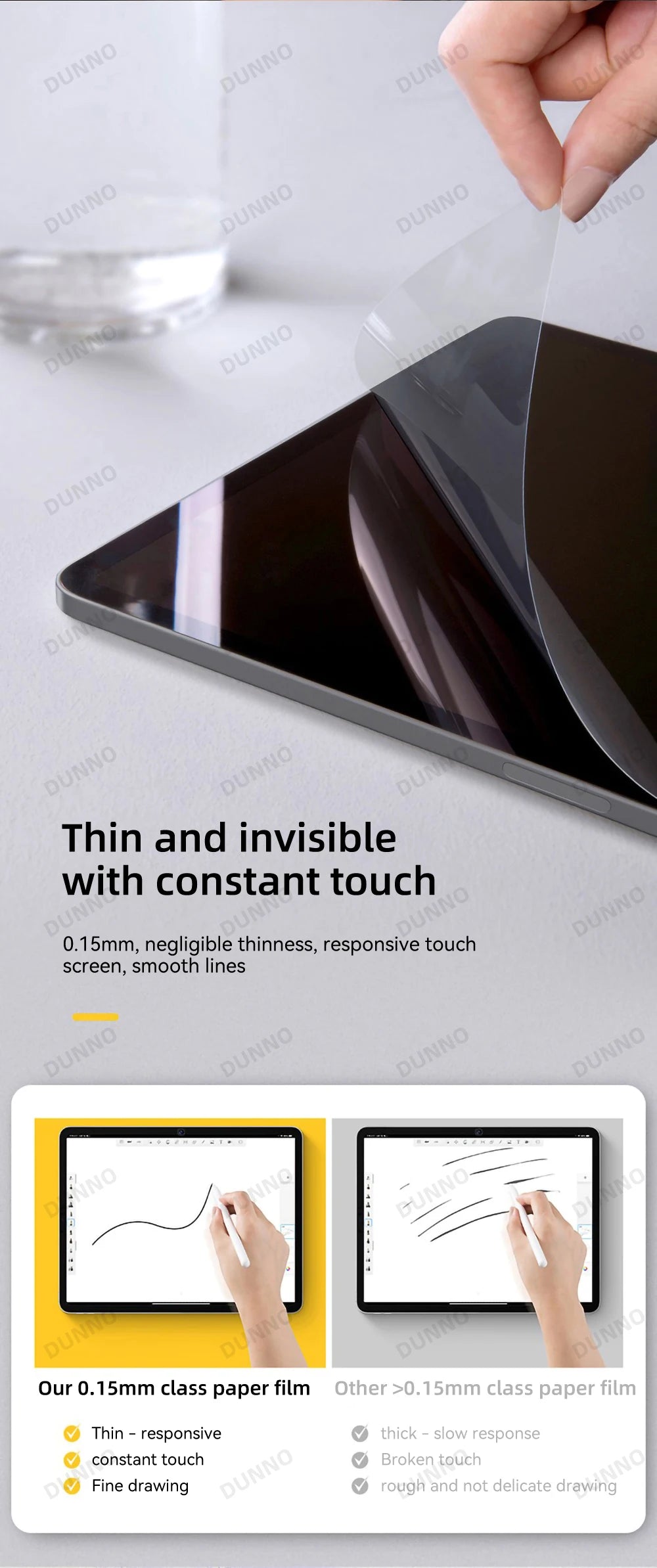 Paper Feel Screen Protector for Samsung Galaxy Tab S6 Lite A9 Plus S9 A8 A7 Lite Painting Write Matte PET Paper Feel Film