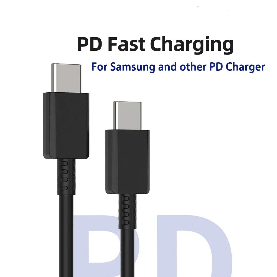 PD 25W USB C Charger Quick Charge 3.0 Super Fast Charging With Type C Cable For Samsung Galaxy S23 S22 S21Ultra Note 20