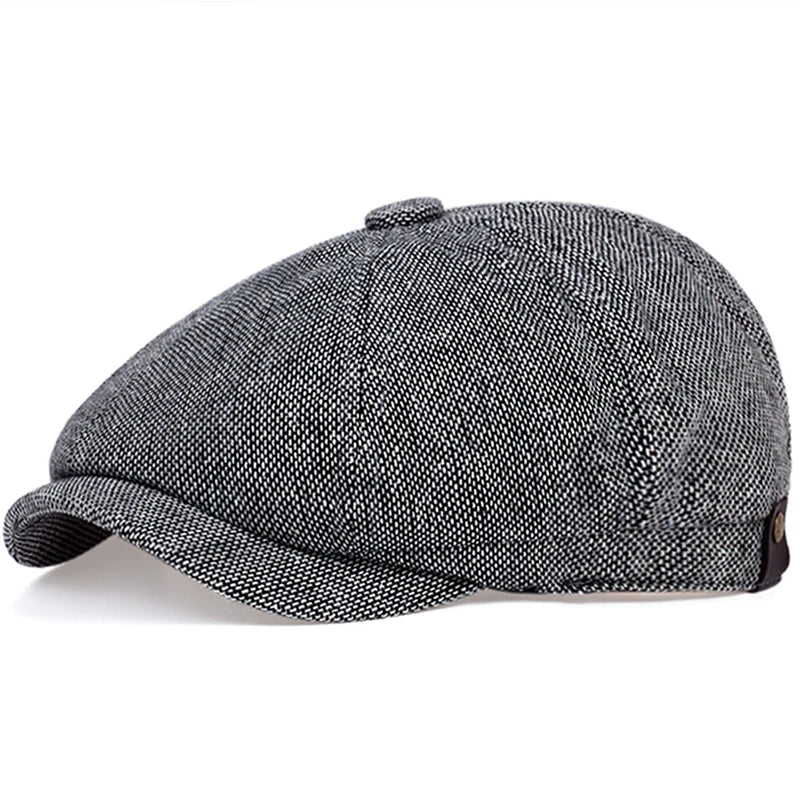 Retro Newsboy Caps Men British Painters Hats Autumn Winter Berets Herringbone Flat Cap Hip Hop Berets