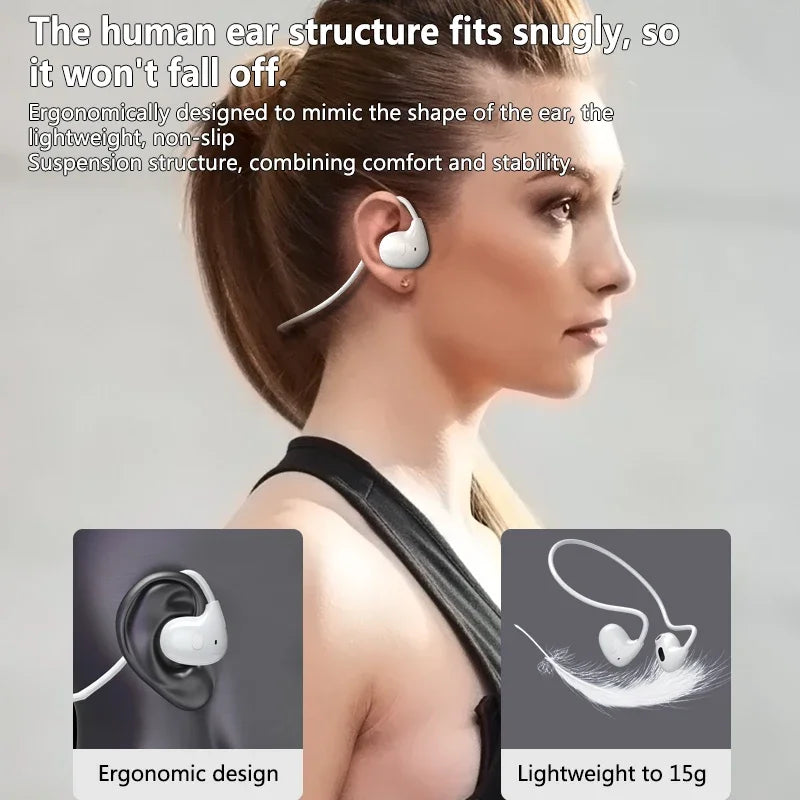 Xiaomi Wireless Bluetooth 5.3 Headphones Waterproof Headset Stereo Over-Ear Sports Earphones Earbuds with Mic Bone Conduction