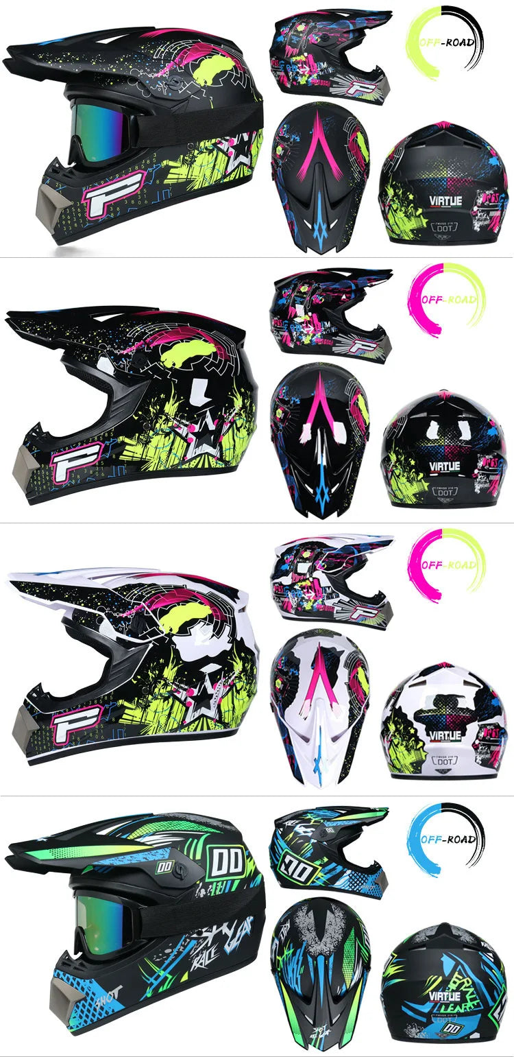 Safety Motocross Helmet Casco Motocross Bicycle Downhill Capacete ATV Cross Helmet Child Motorcycle Helmet Dot Abs 1KG Unisex