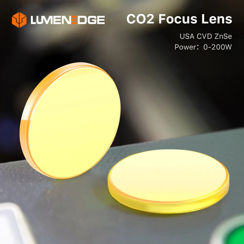 LumenEdge USA CVD Znse CO2 Focus Lens Dia.18 19.05 20 mm FL38.1 50.8 63.5 101.6 127mm for Laser Engraving Cutting Machine