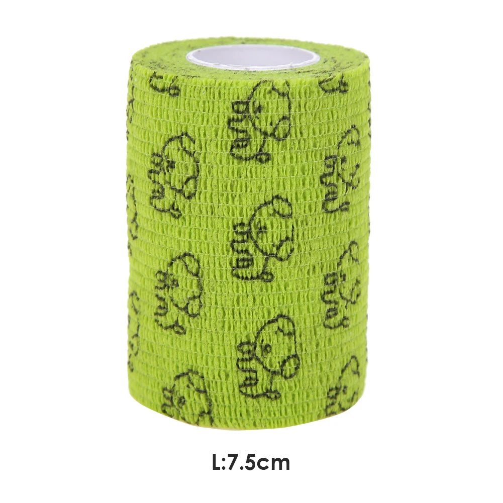 Pet Dog Cat Medical Breathable Elastic Bandage Non-woven Pet Self Adherent Wound Outdoor Retractable Sports Tape Dog Accessories