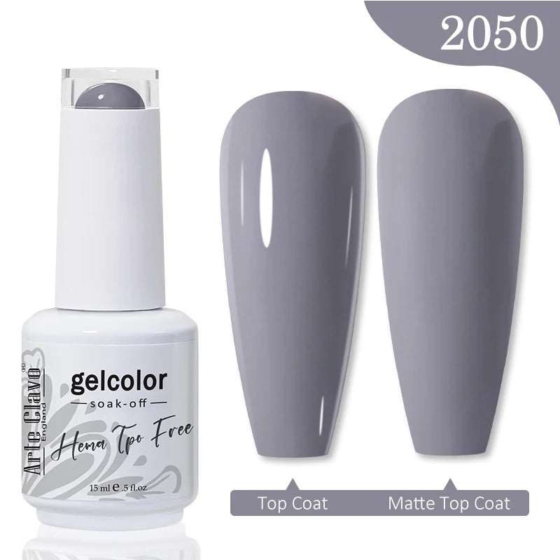 Arte Clavo HEMA TPO FREE Gel Nail Polish Jelly 15ml LED Nail Gel Hybrid Varnish Matt Top Base Coat Nail Art Gellak Primer