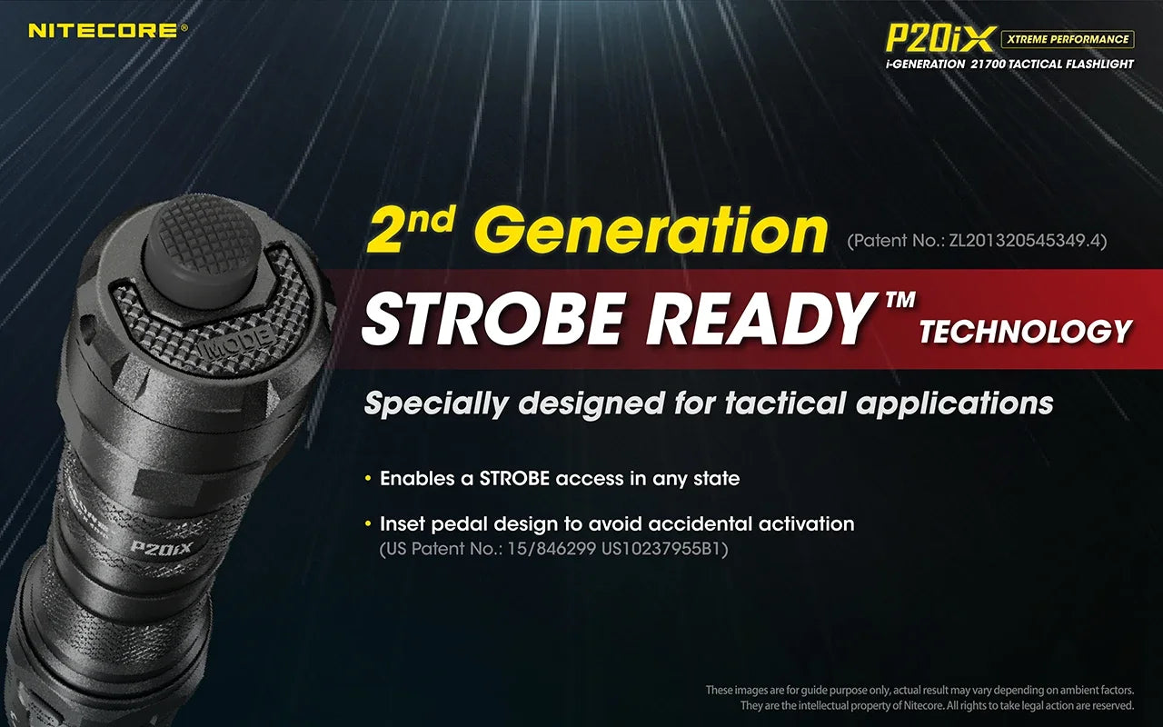 NITECORE P20ix Powerful Tactical LED Flashlight 4000Lumens Rechargeable Torch Light with 21700 Battery for Self-defense Camping