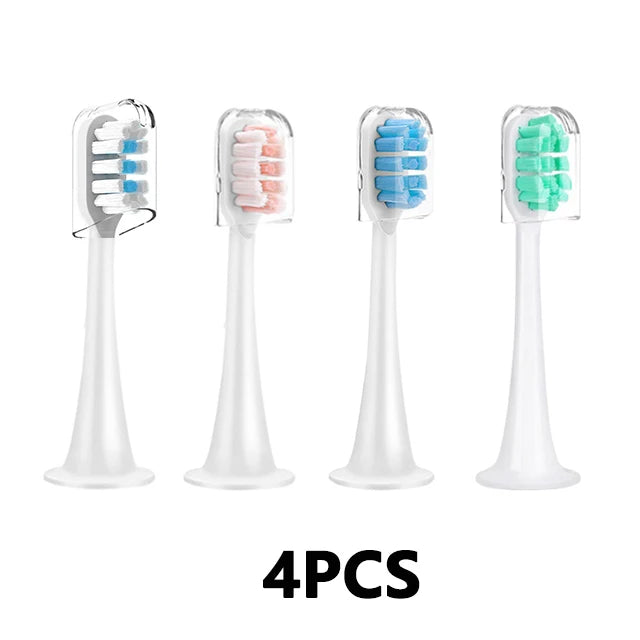 4pcs Replacement Brush Heads For Xiaomi Mijia T300 T301 T500 Sonic Electric Toothbrush Head DuPont Soft Bristle Nozzles