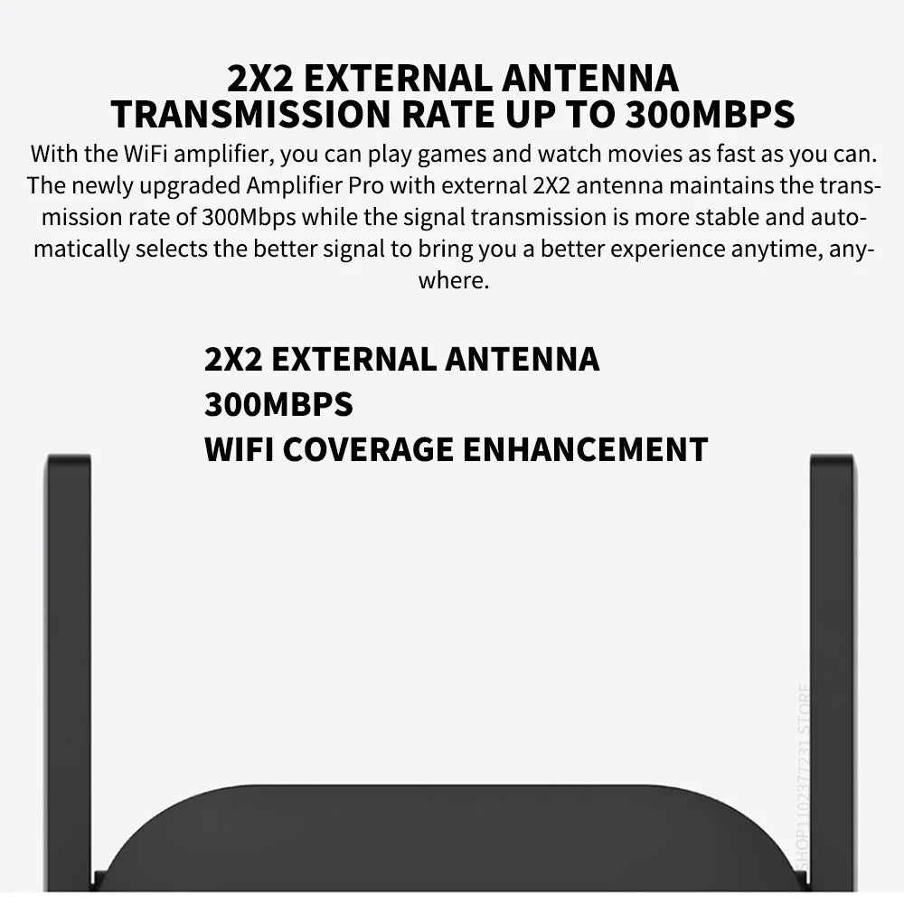 New Original Xiaomi Wifi Amplifier Pro 300M 2.4G Repeater Network Expander Range Extender Roteader Mi Wireless Wi-Fi Router