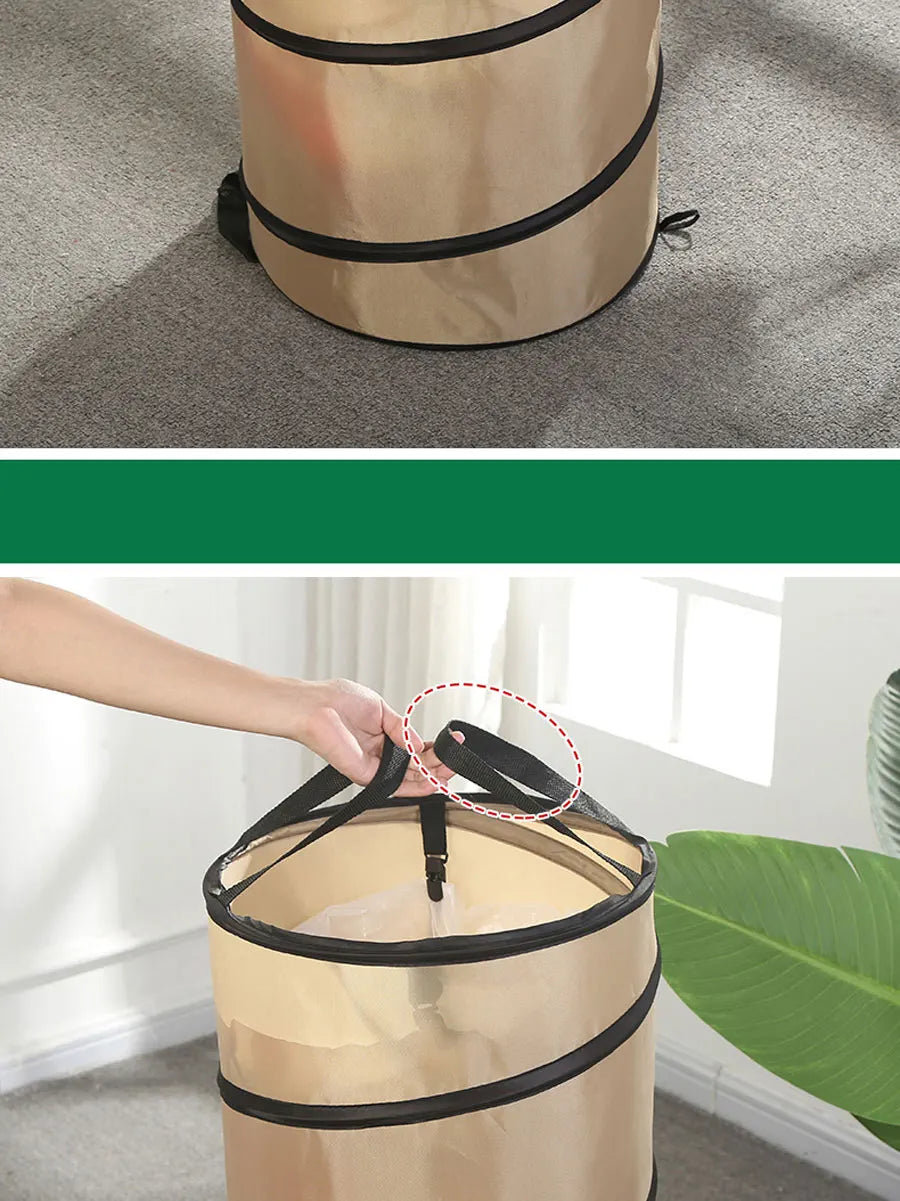 1pc Pop-up Trash Can, Outdoor Portable Camping Folding Trash Can Camping Trash Can Gardening Garden Garbage Bag Garden Leaf Buck