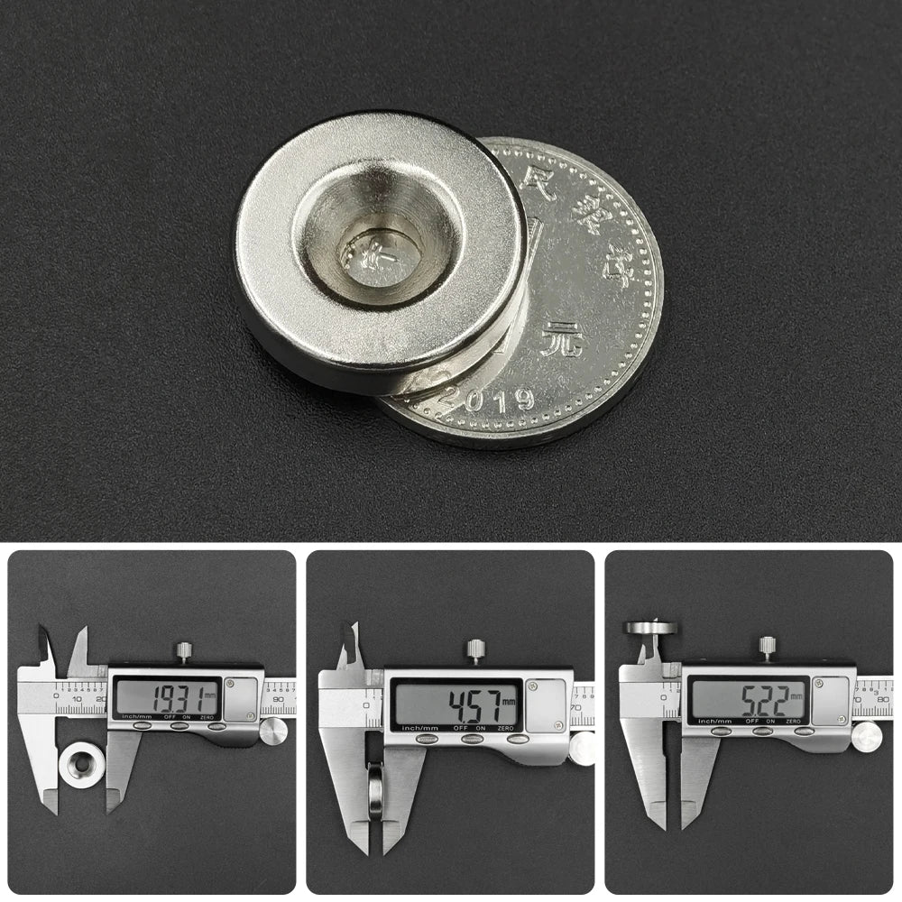 2/5 Pcs 20x5-5 Neodymium Magnet 20mm X 5mm Hole 5mm NdFeB N35 Round Super Powerful Strong Permanent Magnetic Imanes Disc