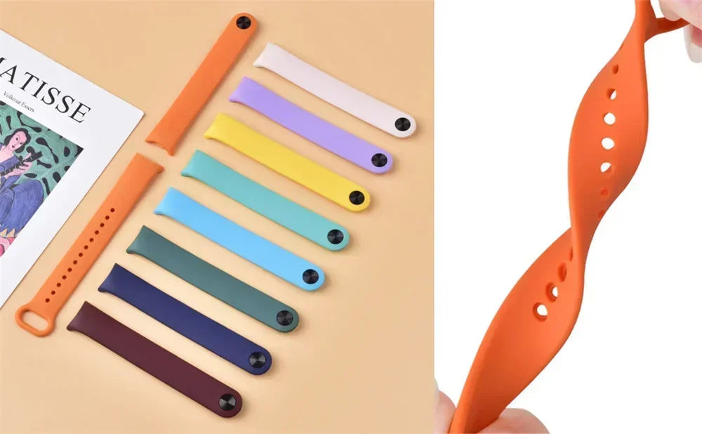 Sport Strap For Xiaomi Mi band 8-8 NFC Belt Replacement miband8 silicone Bracelet smart band 8 waterproof Watchbands Accessories
