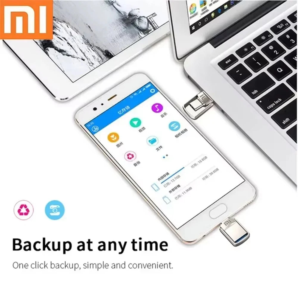 Xiaomi USB 2TB OTG Metal USB 3.0 Pen Drive Key 2TB 1TB Type C High Speed Pendrive Mini Flash Drive Memory Stick Waterproof ps4