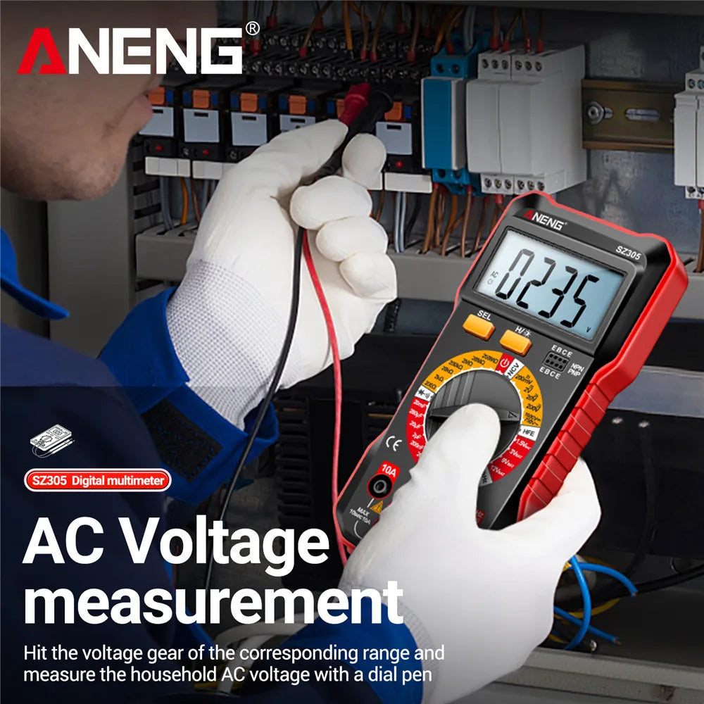 Professional Multimeter Digital Tester ANENG SZ305 AC/DC Voltage Ammeter Capacitor Triode NCV Voltage Induction Electrician Tool