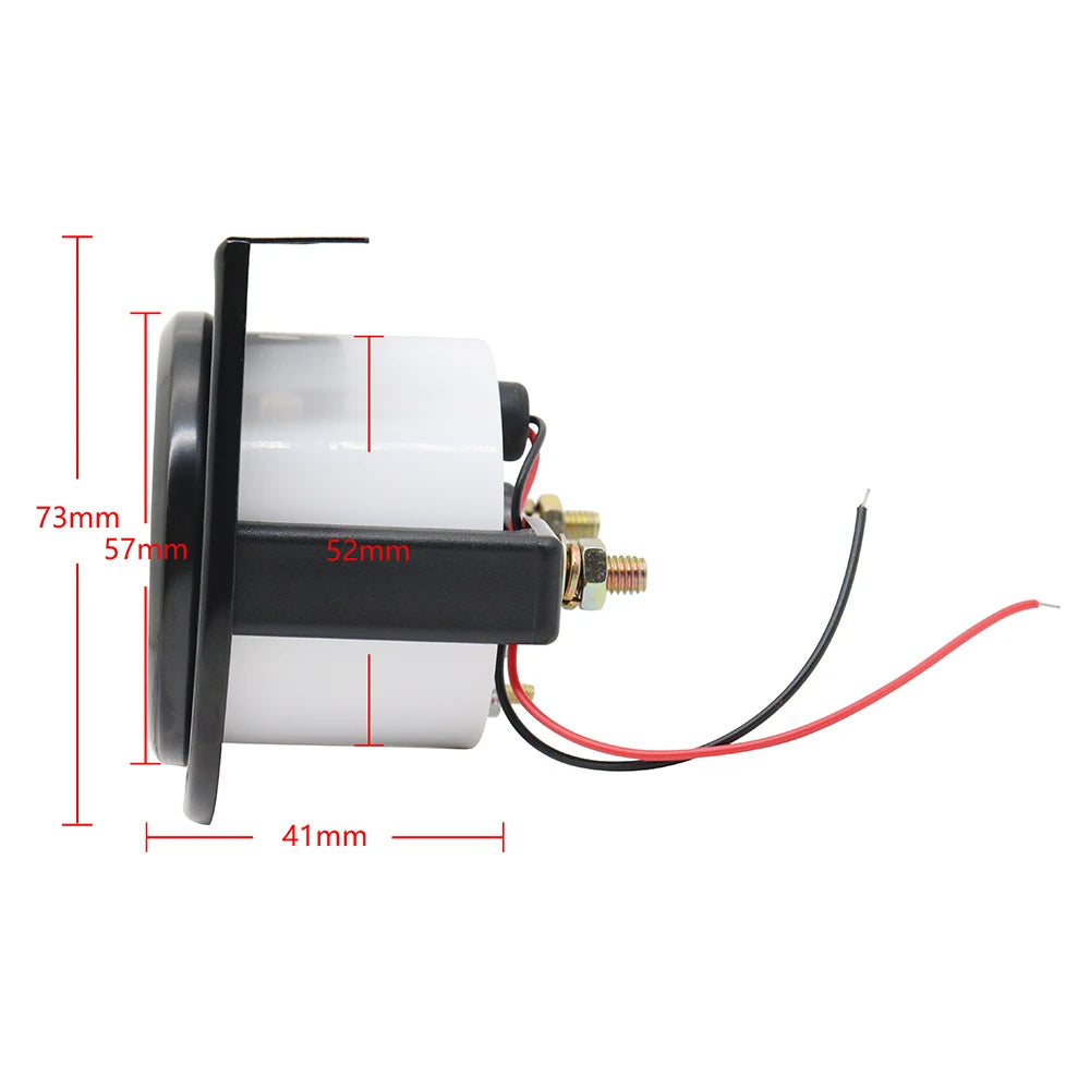 12V 52mm Universal Car Fuel Gauge Fuel Level Gauge Meter High Sensitivity White LED Light Black Rim Automotive Gauges
