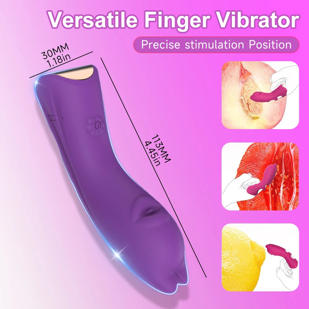 10 Speed G-Spot Finger Vibrator Clitoral Nipple Stimulation Massage Masturbator Suitable for Adult Women or Couples Sex Toy