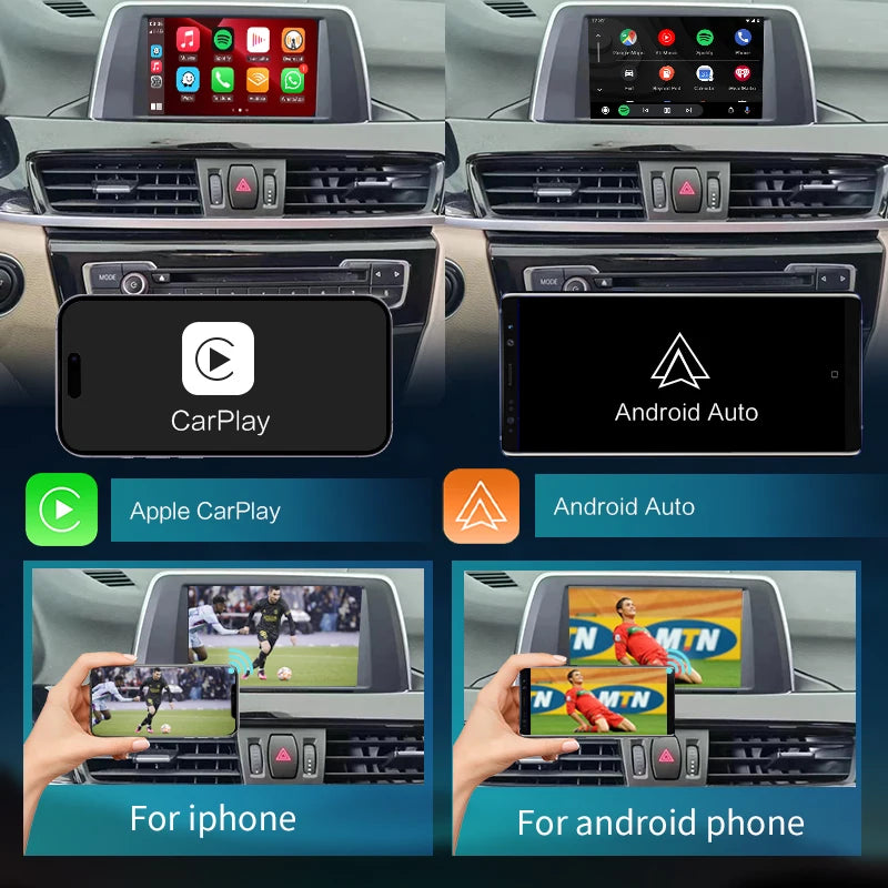 Wireless CarPlay For BMW 1 2 3 4 5 7 Series E70 F10 X1 X3 F25 F26 F48 MINI X4 X5 X6 F56 F15 Android Auto AirPlay Mirror Link