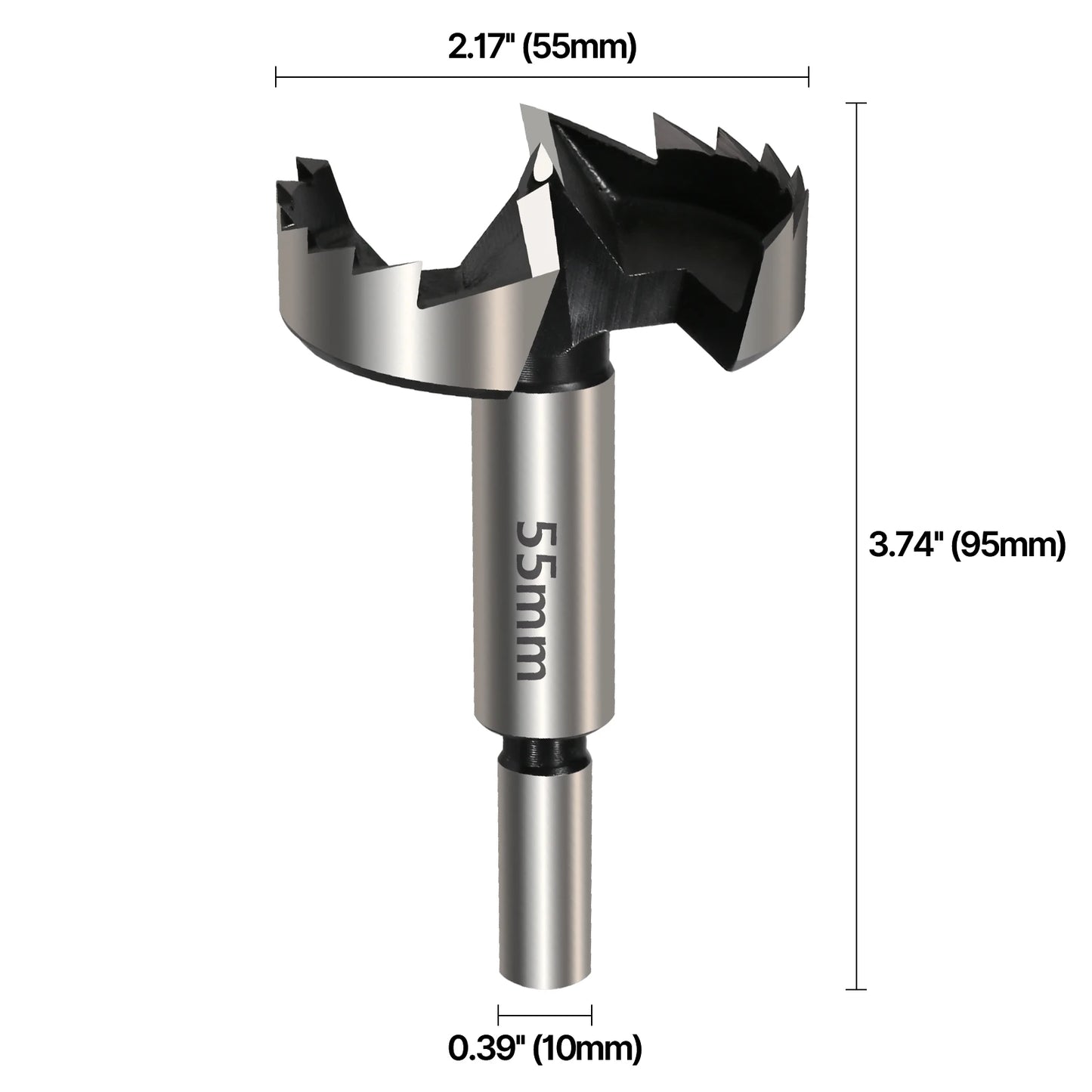 Vearter 1Pc 6mm-100mm Forstner Woodworking Tools Hole Saw Hinge Boring Drill Bits Round Shank High Carbon Steel Cutter