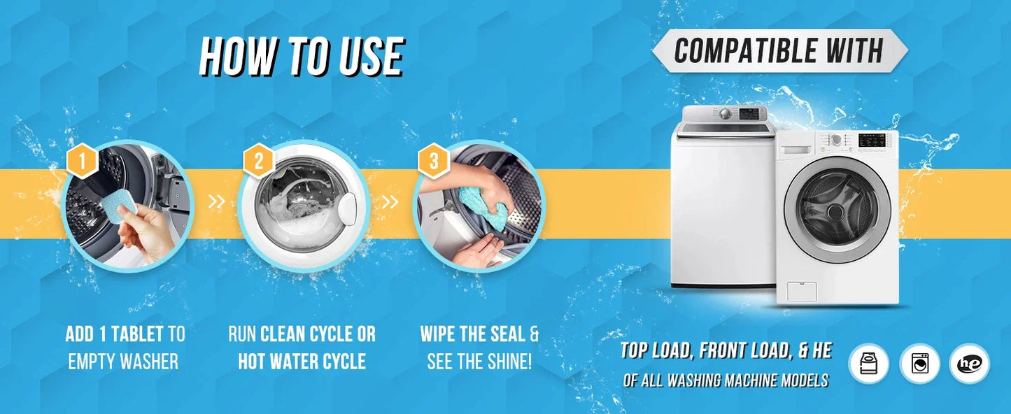 Washing Machine Cleaner Descaler Of 12/24pcs Pack-Deep Cleaning Tablets Odor Removing Tablets For Washer Laundry Supplies