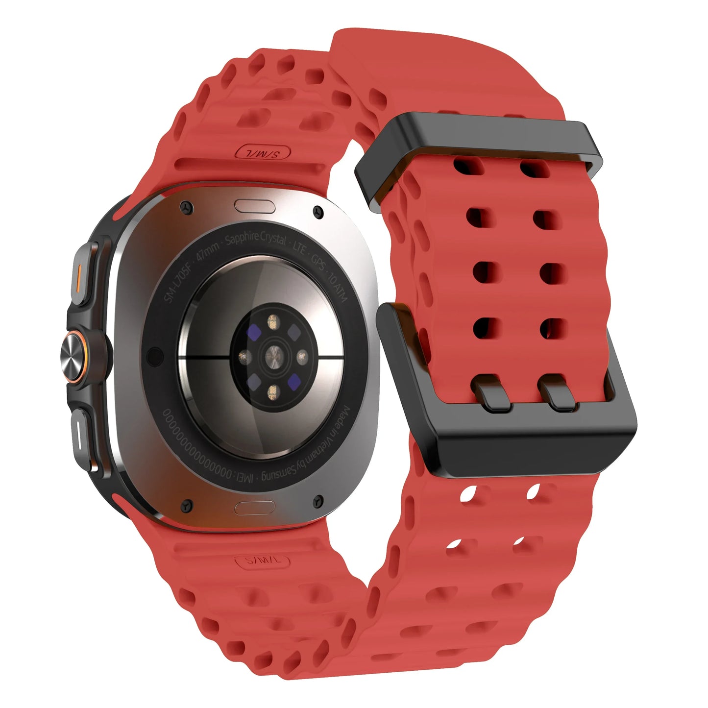 NEW Marine Silicone Strap for Samsung Watch Ultra 47mm Bracelet No Gaps Sport Two-tone Band for Galaxy 7 Ultra Watchband Straps