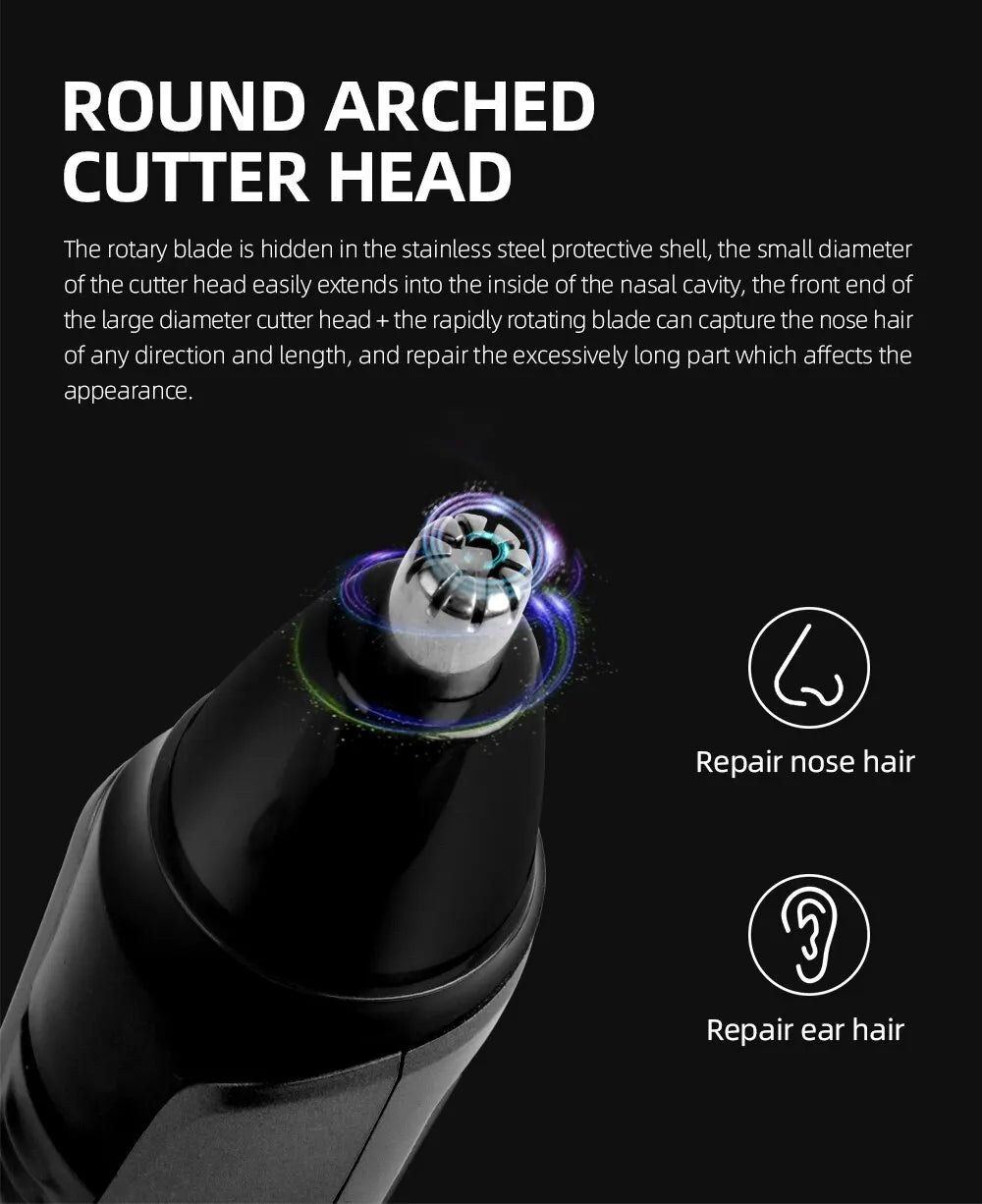 3in1 Rechargeable Nose Trimmer Beard Trimer For Men Micro Shaver Eyebrow Nose Hair Trimmer For Nose And Ear Cleaner Grooming Set