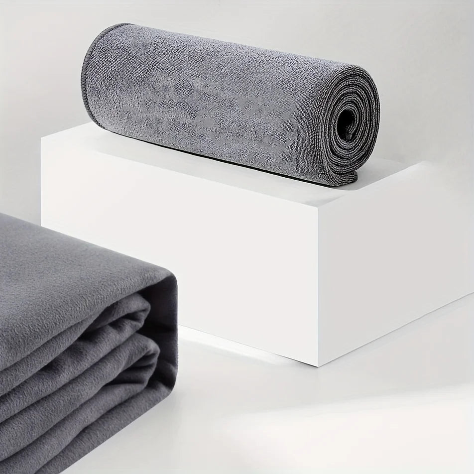 1pc Suede Double-sided Absorbent Traceless Reusable Glass Cleaning Cloth For Windows, Cars, Kitchen, Mirrors