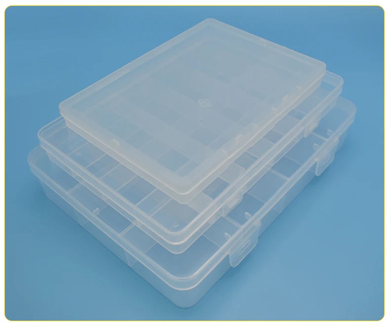 2-24 Grids Screw Organizer Container Box Plastic Transparent Compartment Adjustable Storage Box For Jewelry Button Hardware Tool