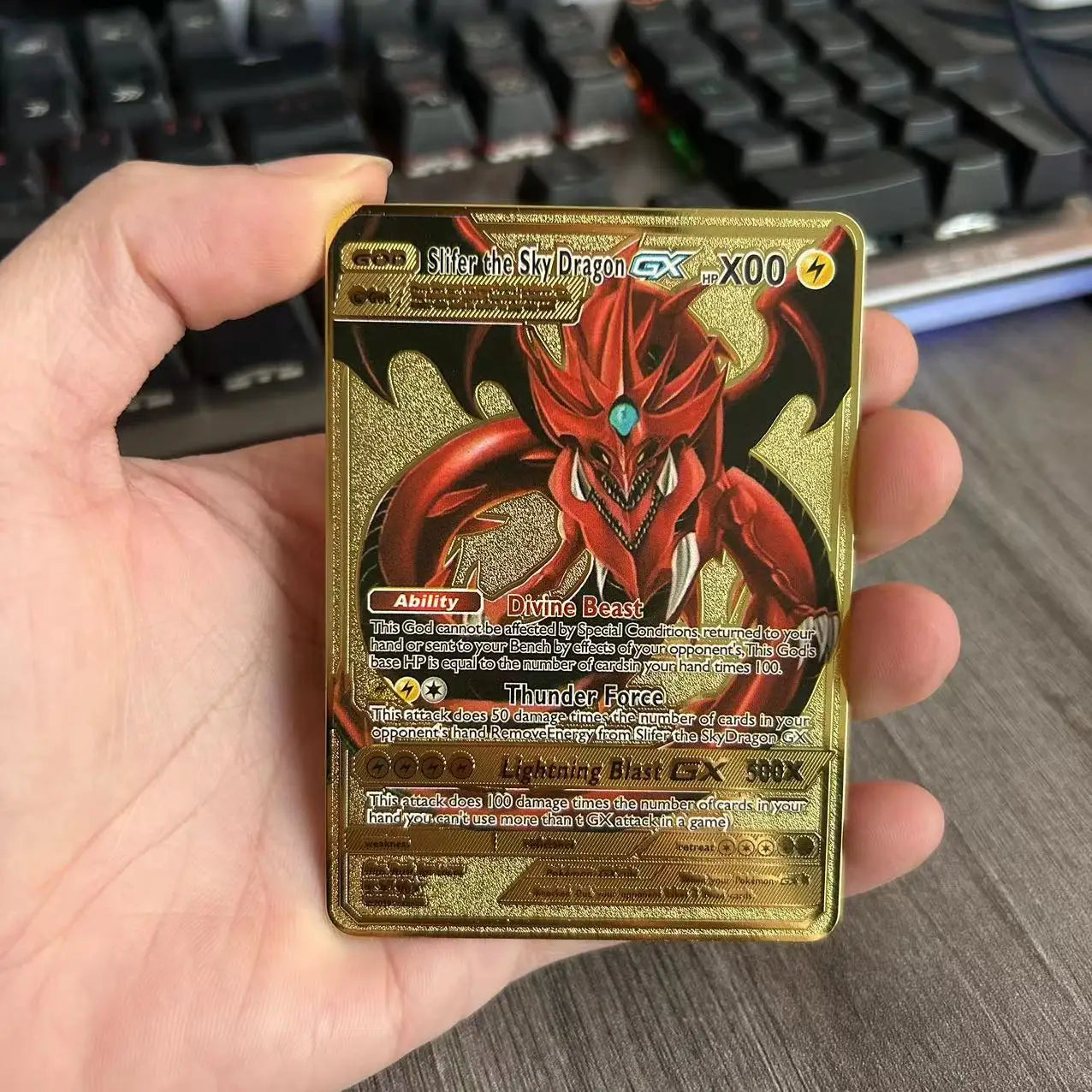 10000 Arceus Vmax DIY Golden Pokemon Cards in Spanish Iron Metal Pokmo Letters Kids Gift Game Collection Cards